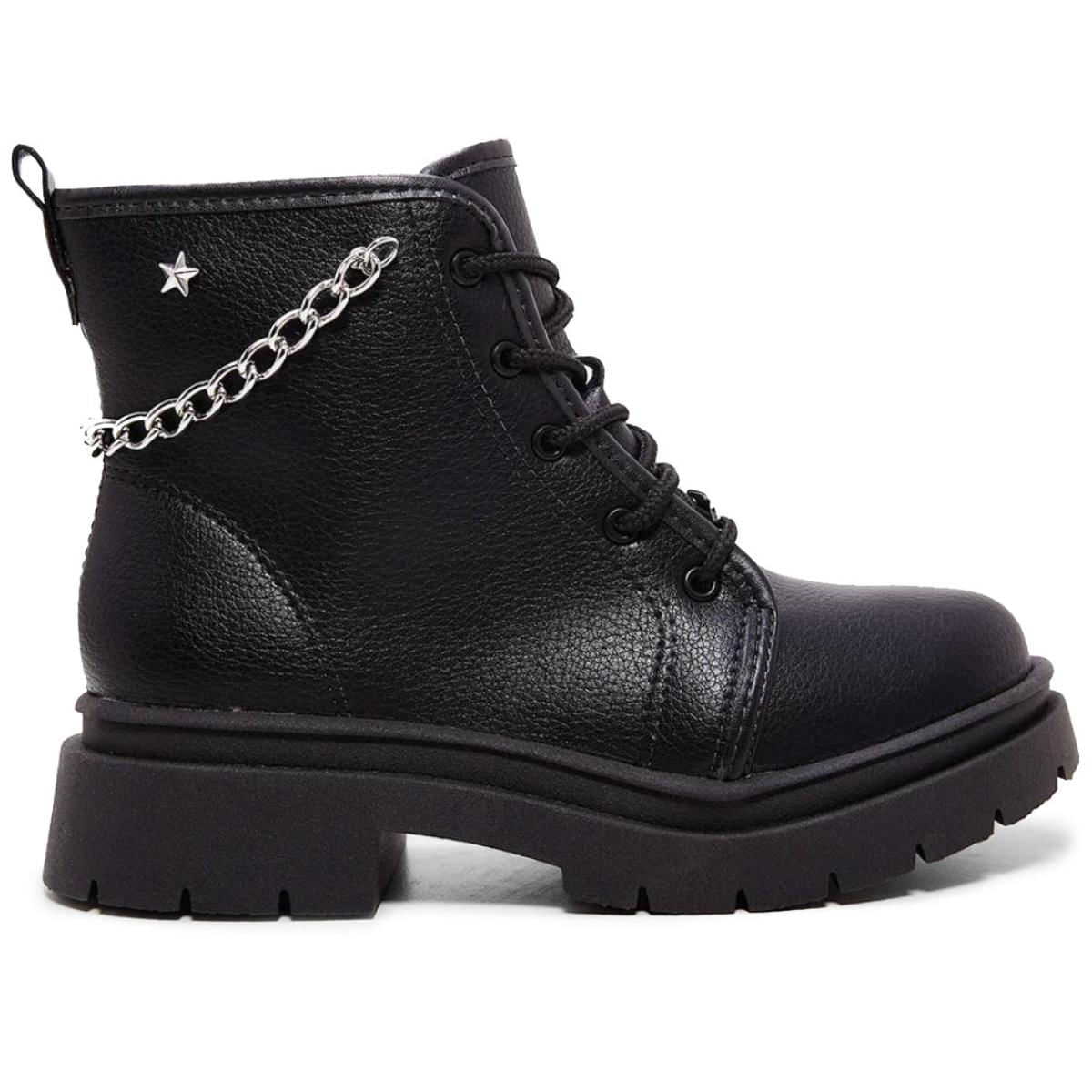 Coturno Infantil Molekinha Bota Menina Preta Bota Infantil Feminina Molekinha Preta Botinha Molekinha Bota