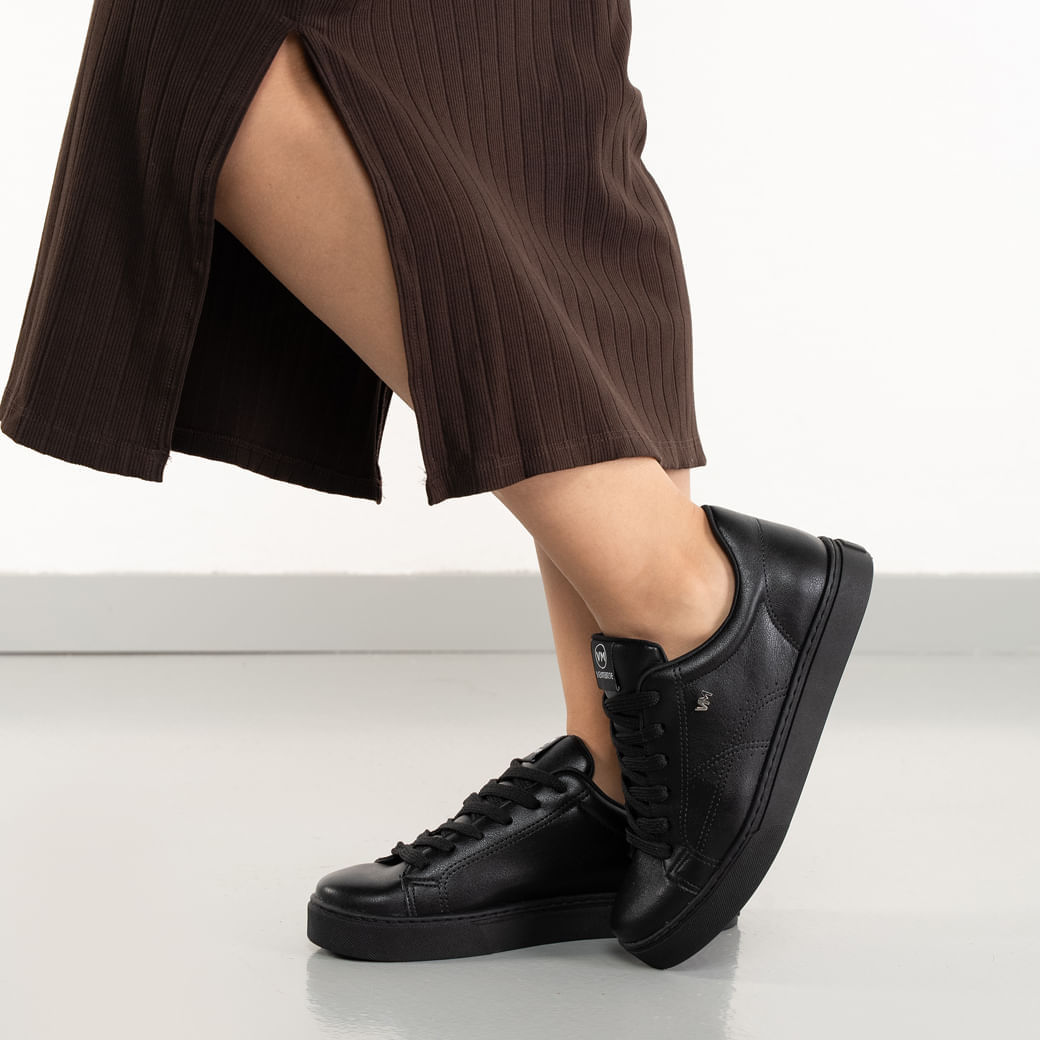 Tênis Preto Via Marte Basic Feminino Conforto e Estilo Oscar