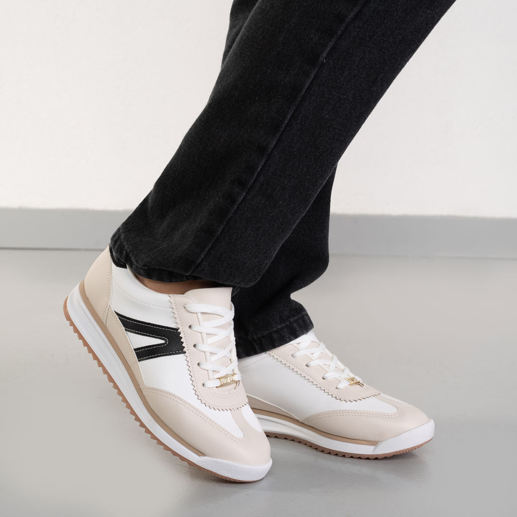 Tênis Vizzano Casual Feminino Off White Confortável e Estiloso