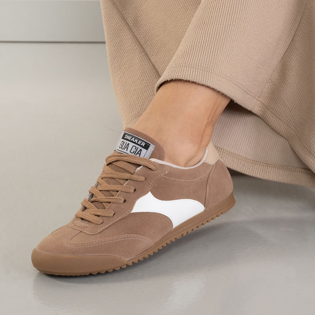 Tênis Sua Cia Casual Feminino Marrom Confortável e Estiloso Paquetá