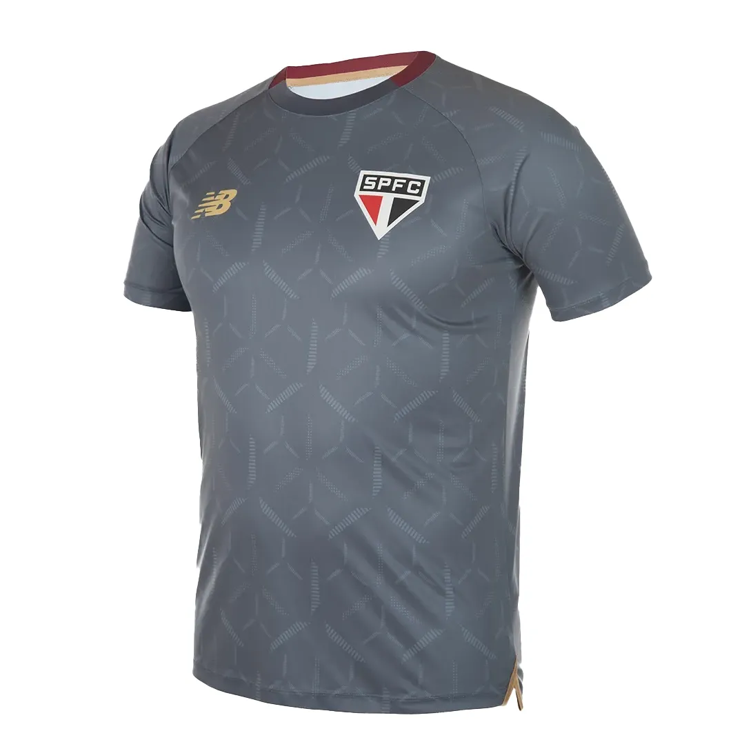 Camisa New Balance São Paulo Treino 2025 Masculino Cinza Paquetá