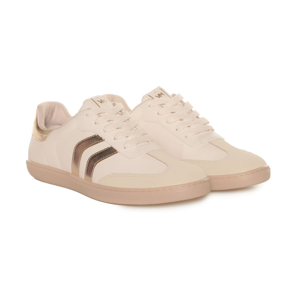 Tenis-Feminino-Casual-Listras-Via-Marte-Bege-Dourado
