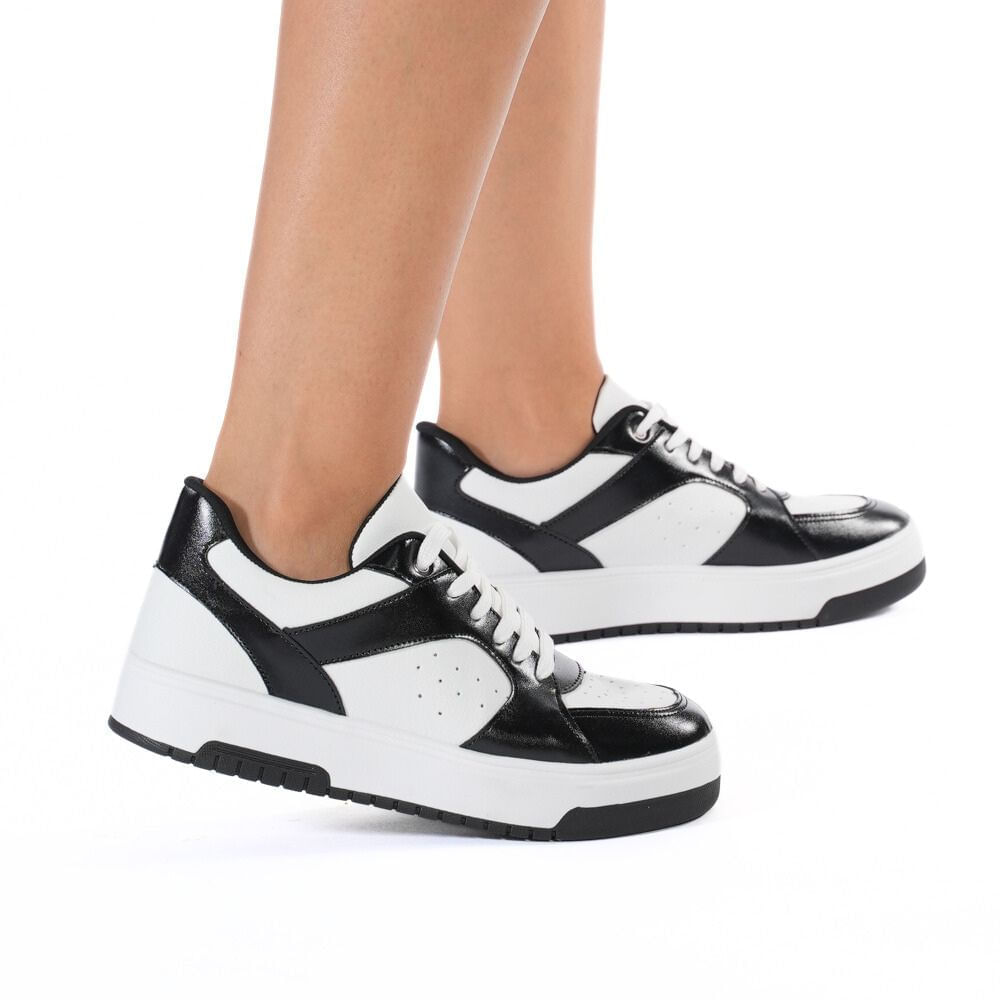 Tenis-Branco-e-Preto-Done-Head-Casual-Unissex
