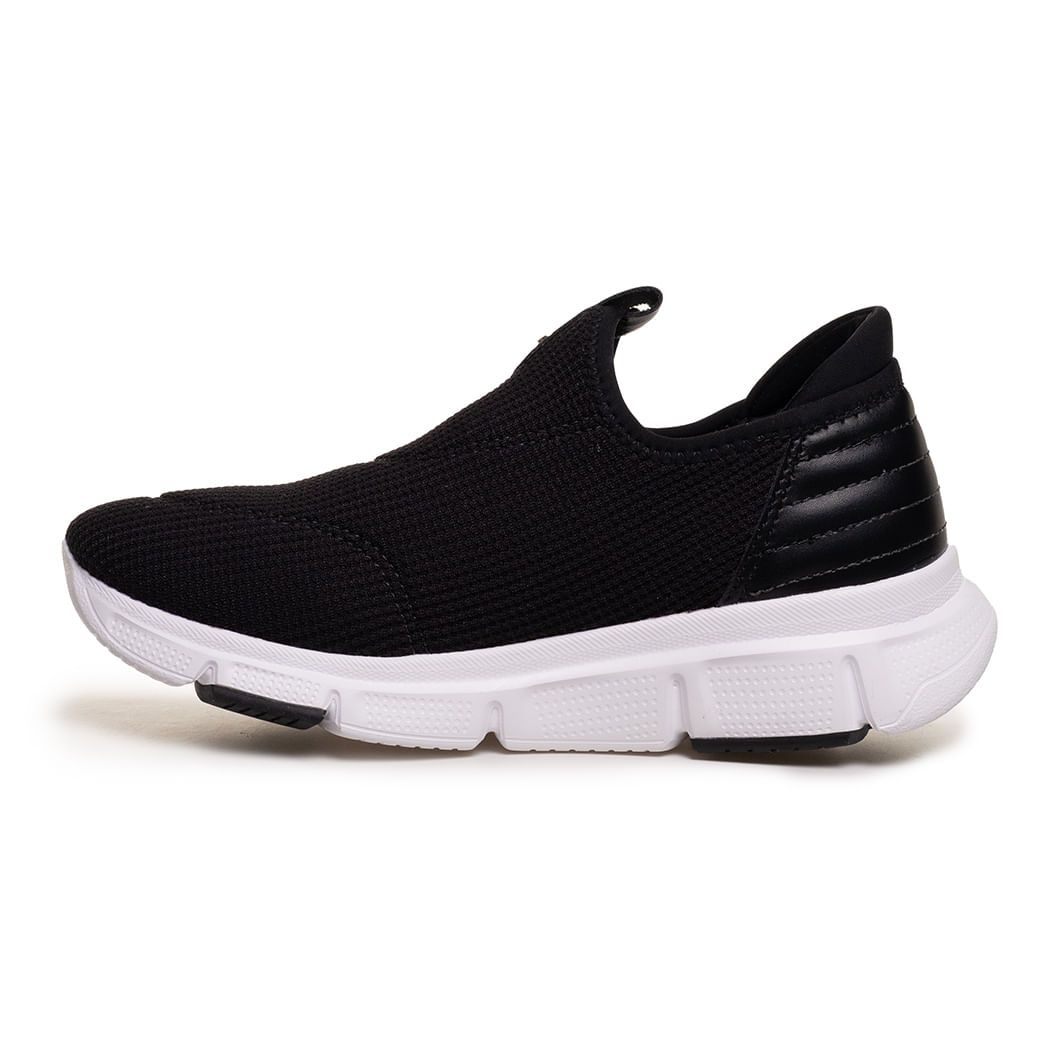 Tênis Casual Comfortflex Slip On Verniz Feminino Preto Oscar