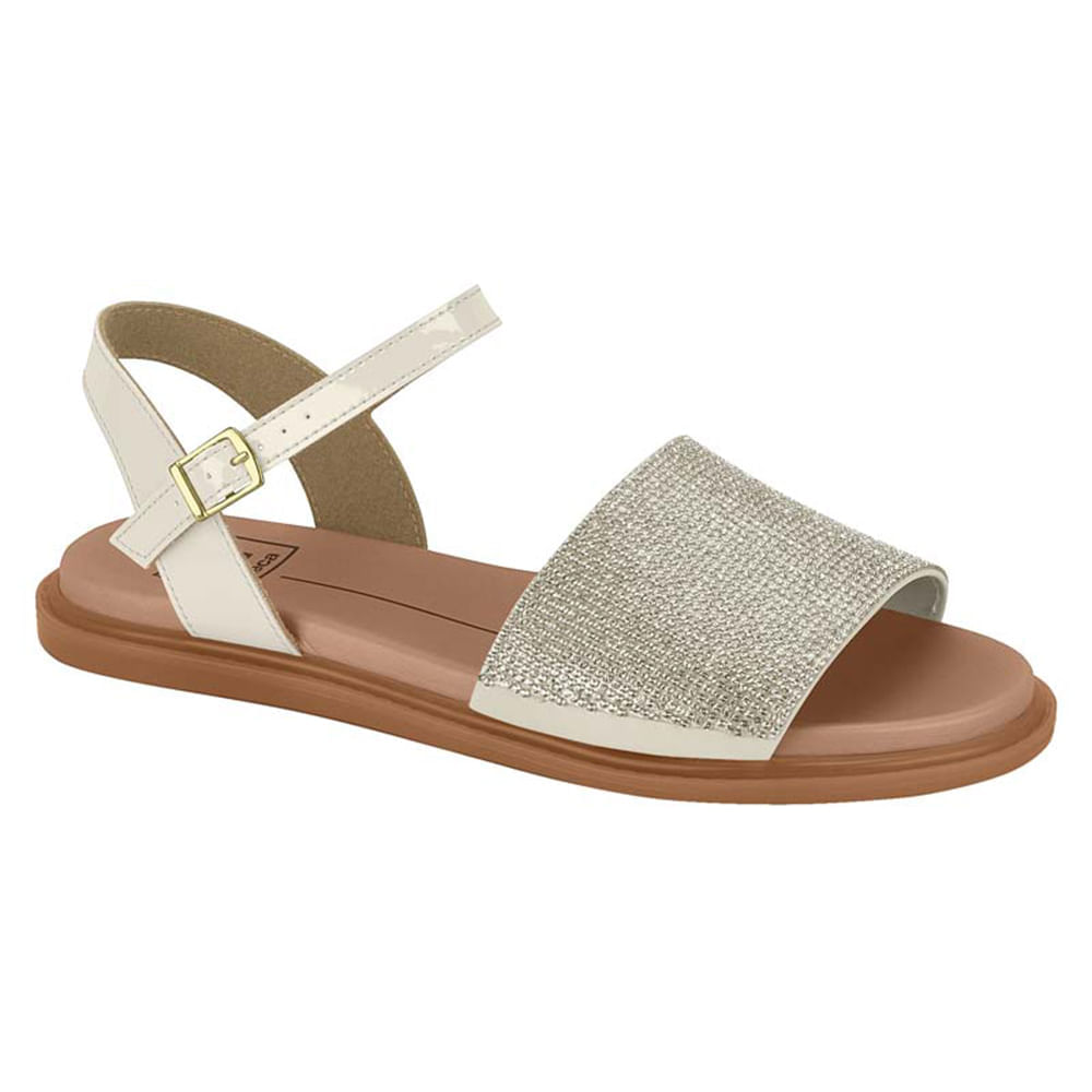Sandalia-Feminina-Rasteira-Fechada-Moleca-Branco-Prata