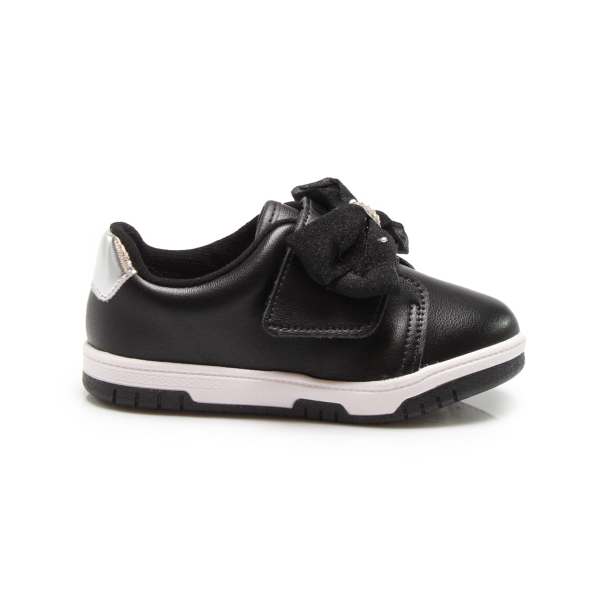 Calçados Femininos Tenis Molekinha Infantil Glitter Preto Tênis