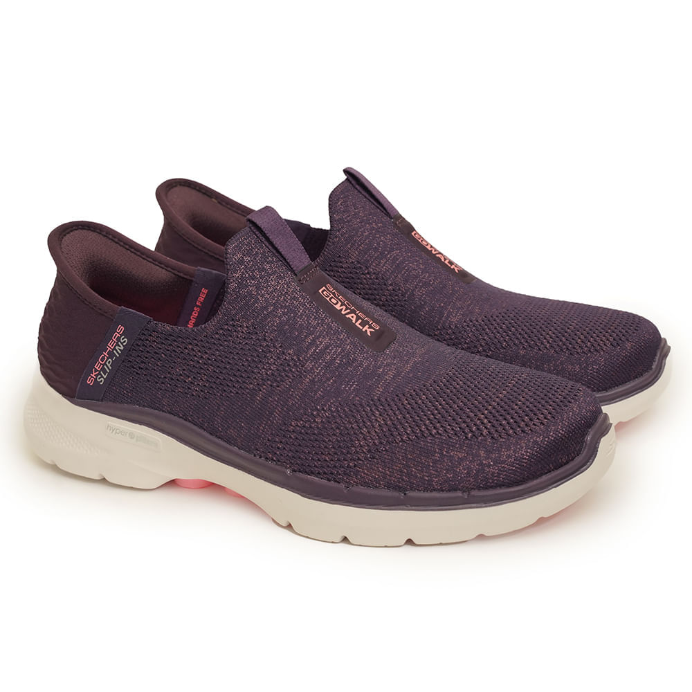 Tenis-Roxo-Slip-On-Skechers-Go-Walk-Feminino