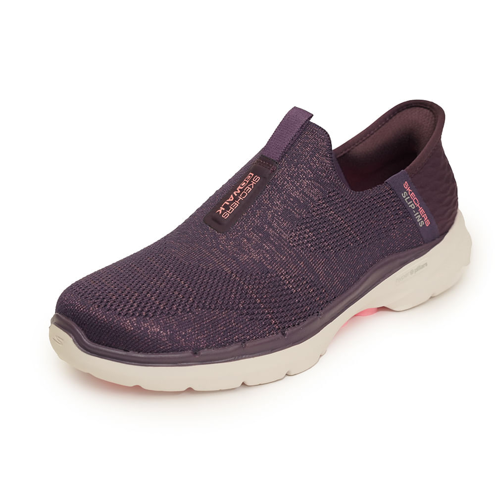 Tenis-Roxo-Slip-On-Skechers-Go-Walk-Feminino