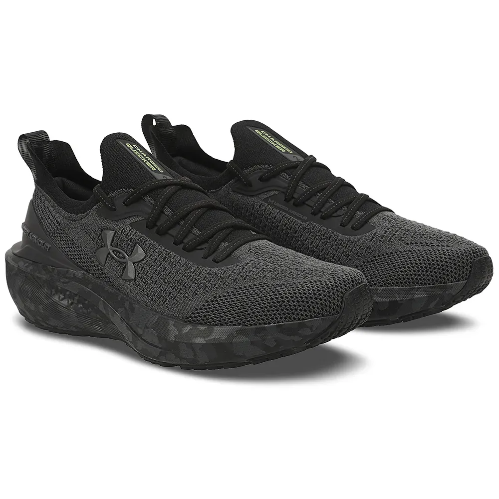 Tênis Under Armour Charged Quicker 2 masculino preto vista em três quartos