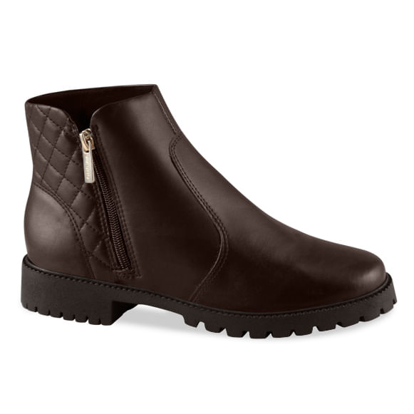 Bota Via Uno Cano Baixo Tratorada Feminina Marrom