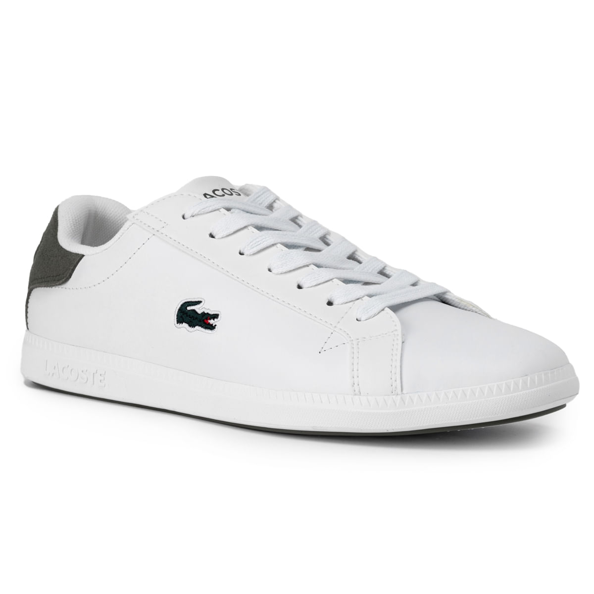 Tênis Lacoste 147-Wht/Blk Alternativo Masculino Branco Paquetá