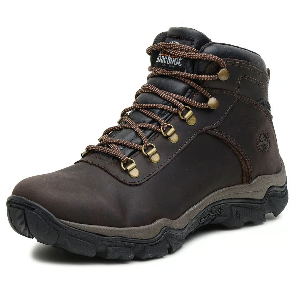 Tênis adventure masculino Macboot café, ajuste confortável para caminhadas