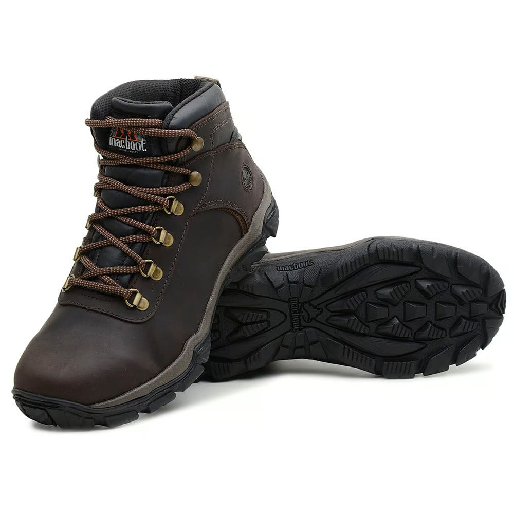Tênis adventure Macboot café, robusto com solado antiderrapante