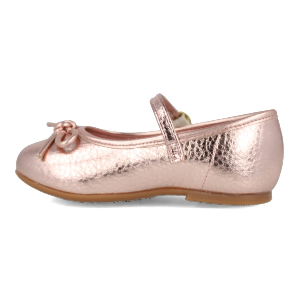 Sapatilha Infantil Molekinha Rosa Com Laço e Fivela Paquetá