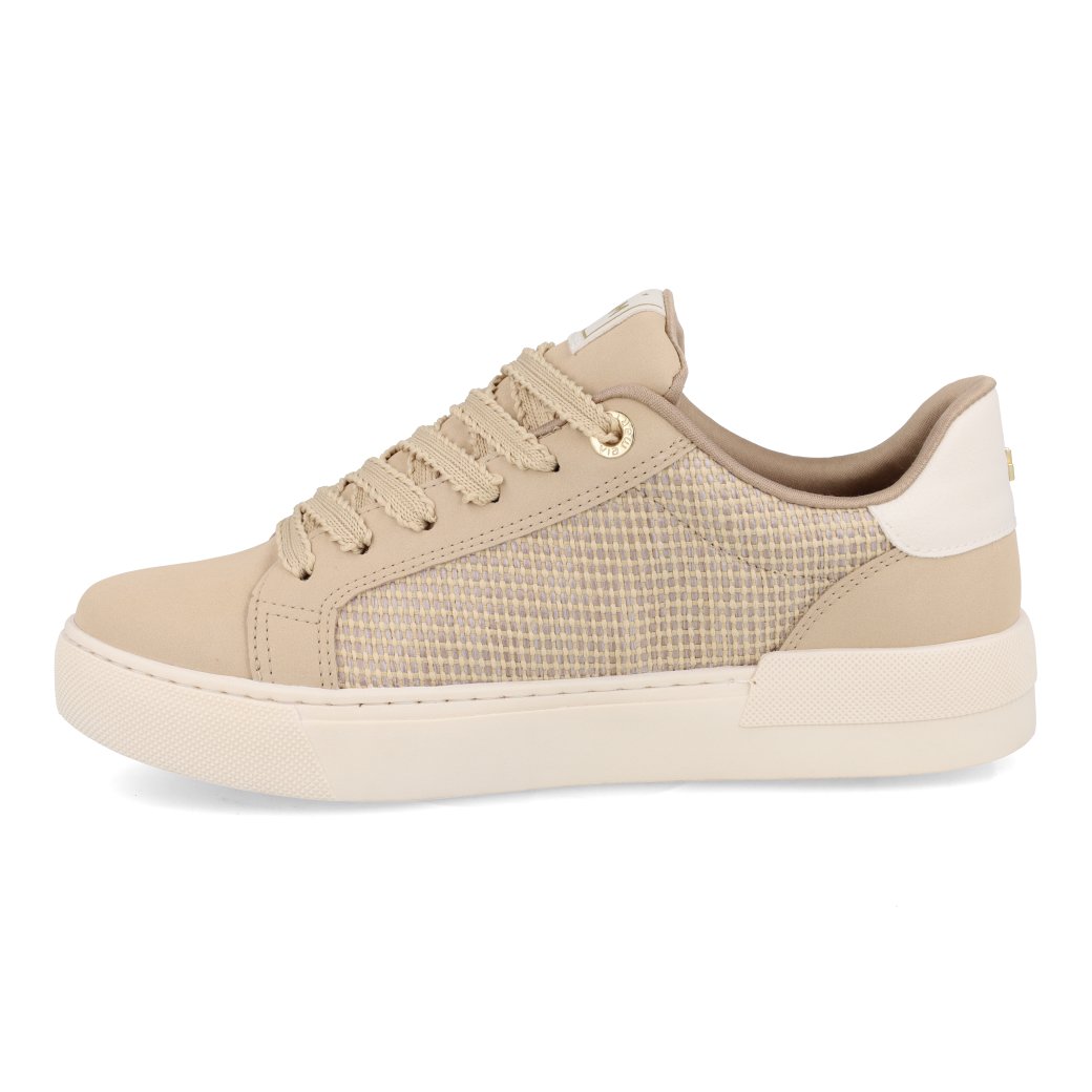Tenis-feminino-Via-Marte-casual-Amaretto-Nobuck-bege-com-detalhes-brancos