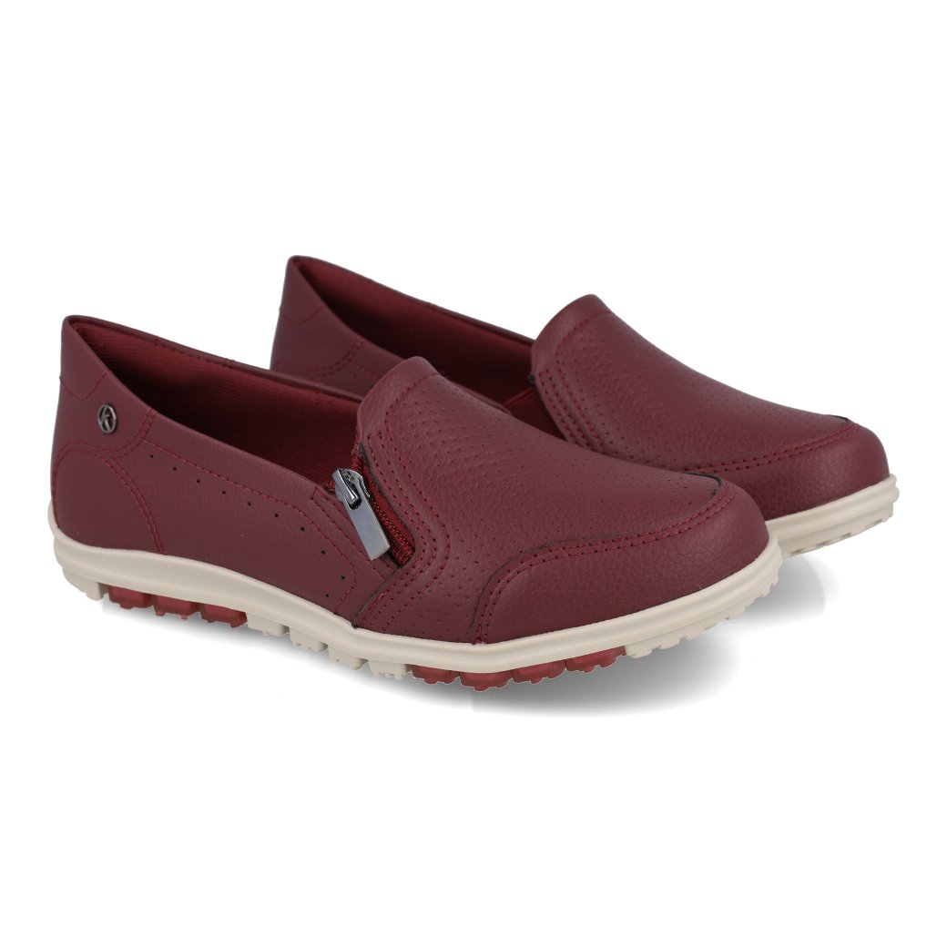 Par-de-tenis-casual-Kolosh-vinho-com-ziper-lateral-e-palmilha-anatomica