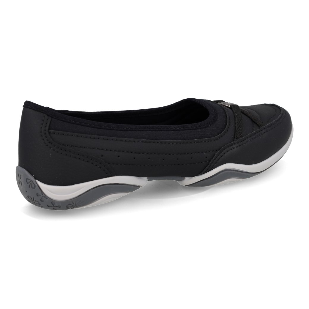 Tenis-feminino-Kolosh-calce-facil-preto-lateral-esquerda-com-solado-branco-e-detalhes-cinzas.