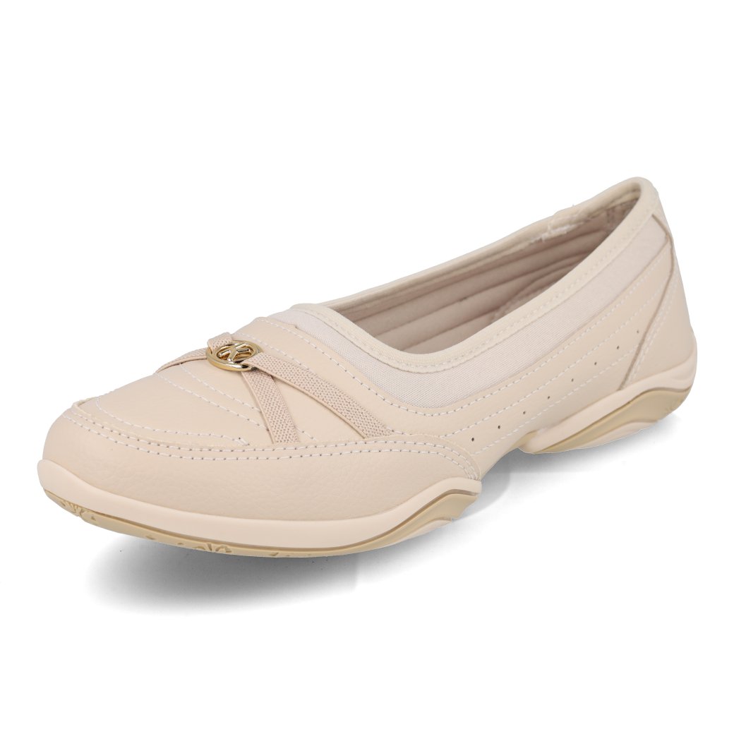 Tenis-casual-feminino-Kolosh-bege-claro-modelo-C2742A-0003-com-aplique-dourado-e-detalhe-tule