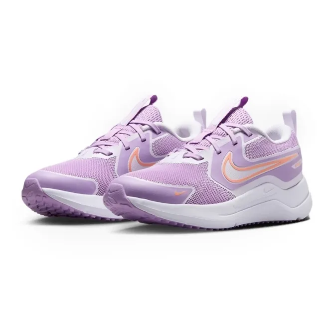 Tênis Nike Cosmic Runner infantil lilás vista 3/4 frontal