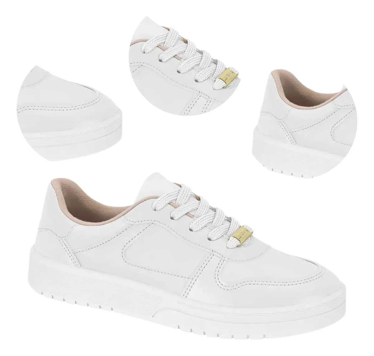 Tênis Casual Sola Caixa Moleca Feminino Branco-1755890994842