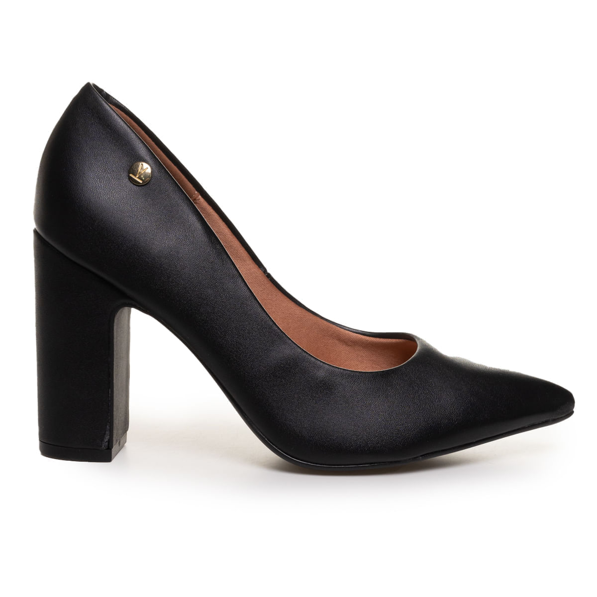 Sapato Scarpin Salto Grosso Preto Vizzano Feminino Oscar