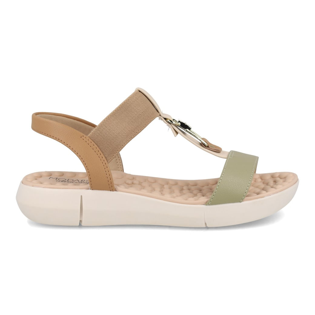 Sandália Modare Nature Feminina Napa Verde Confortável e Casual