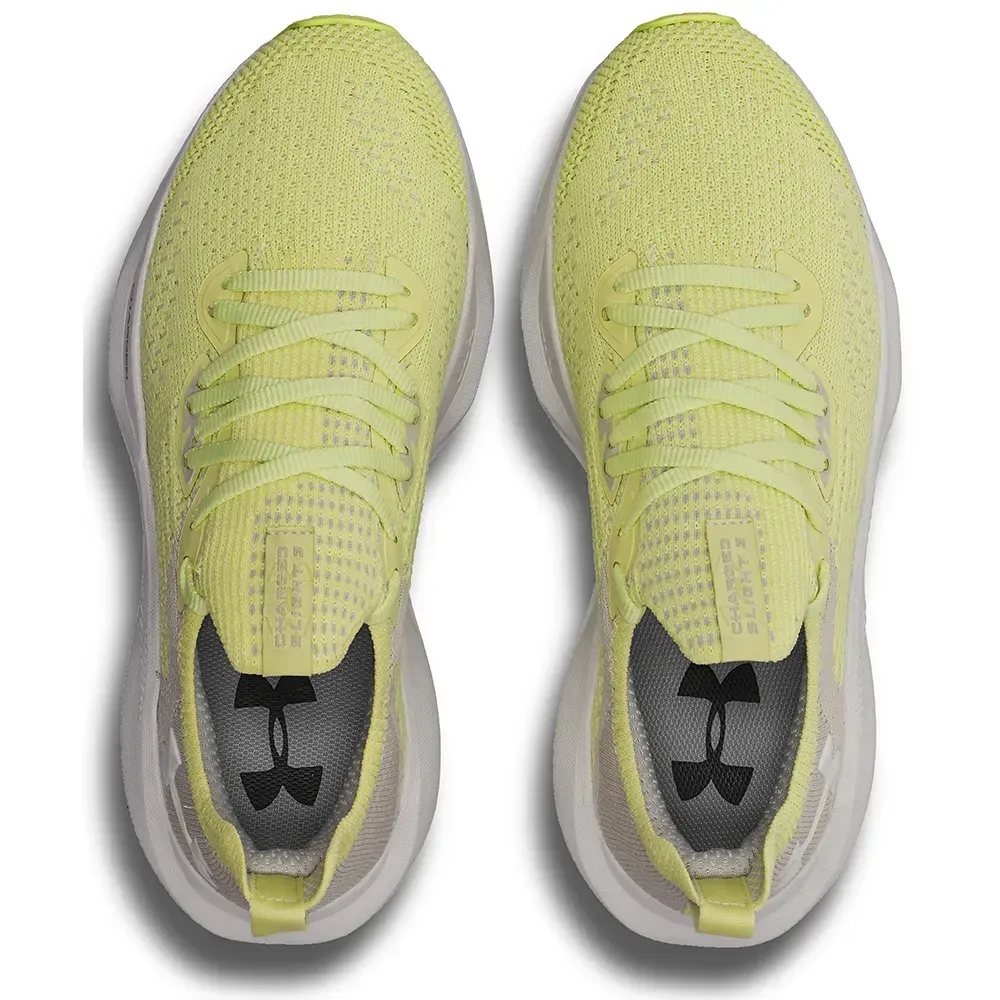 Tênis Under Armour Ch Slight 3 Lima vista superior destacando design e ajuste tipo meia