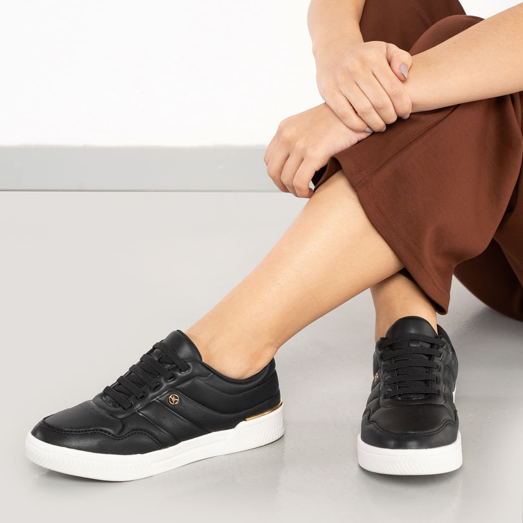 Tênis Casual Feminino Preto Kolosh Almeria C3013-0001 Paquetá