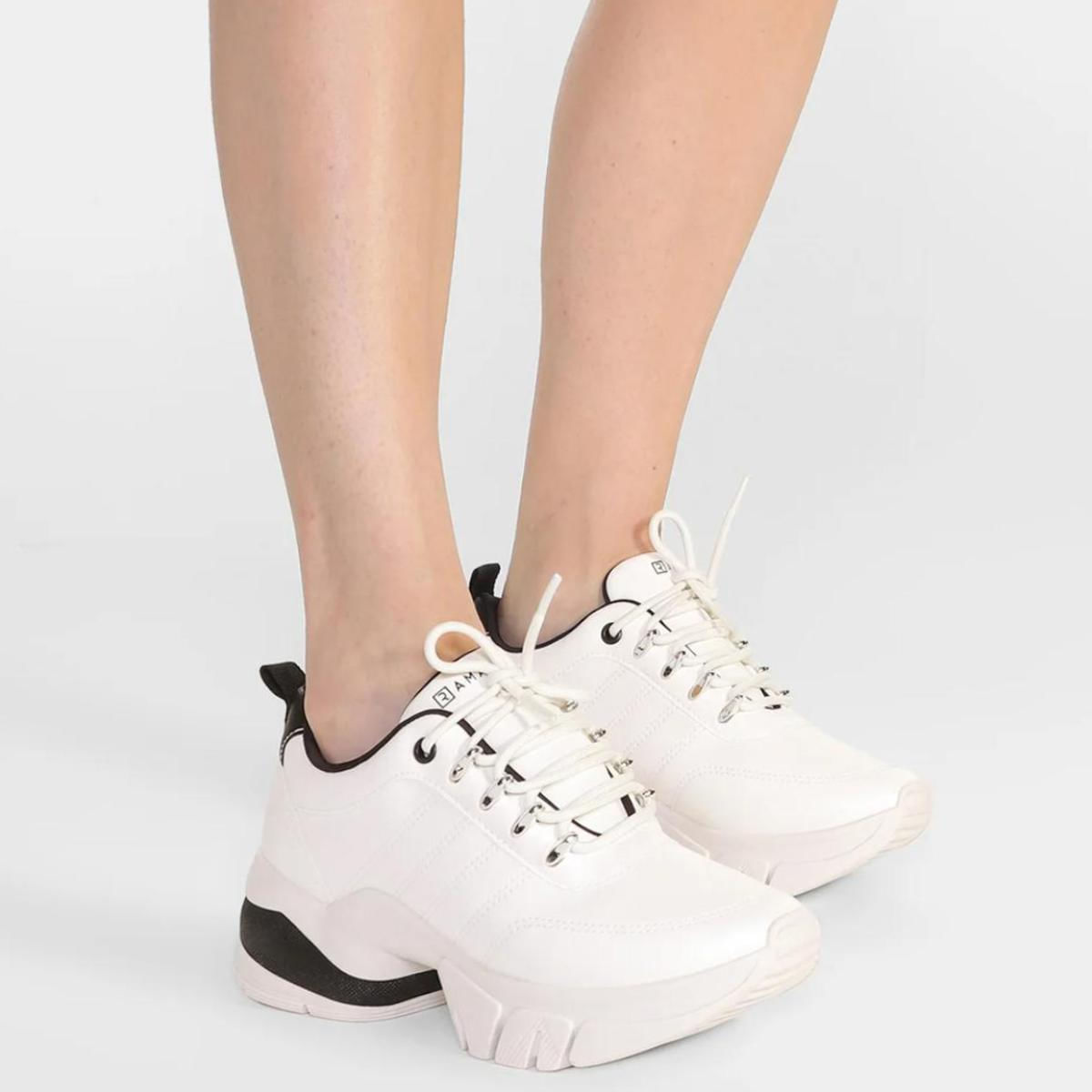 Tênis Casual Ramarim Chunky Feminino Branco Paquetá