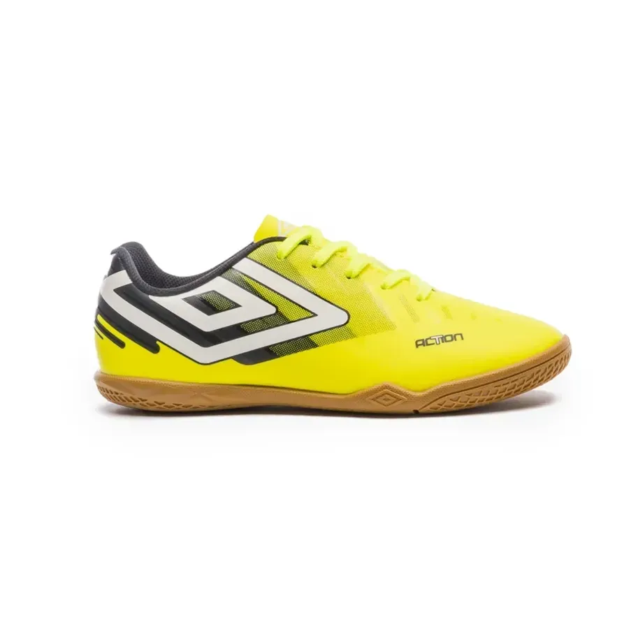 Chuteira Umbro Action JR Futsal Amarela Infantil | Paquetá Esportes