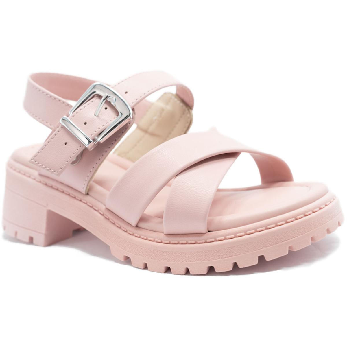 Sandália Salto Baixo Molekinha Infantil Rosa Paquetá