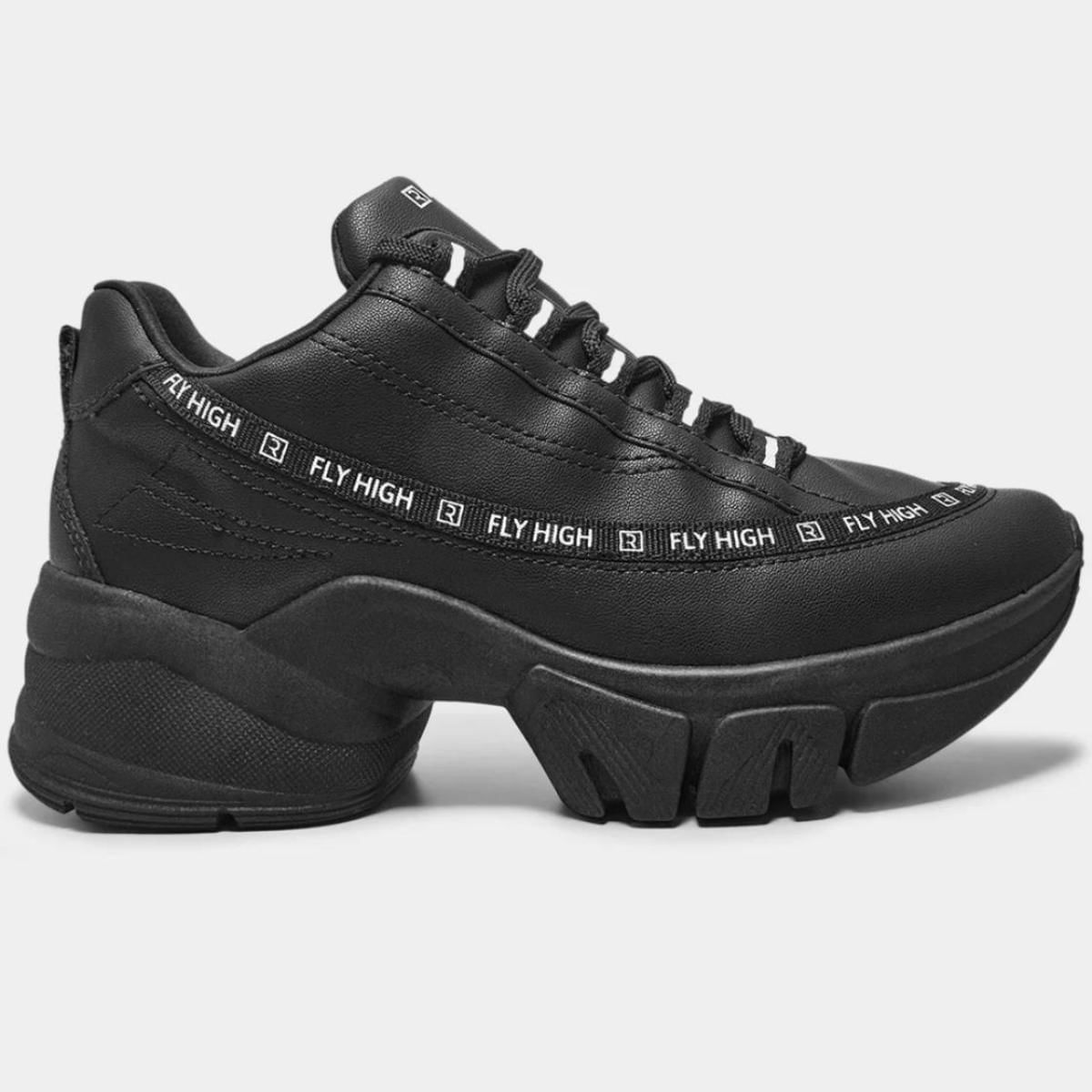 Tênis Casual Ramarim Fly High Feminino Preto Paquetá