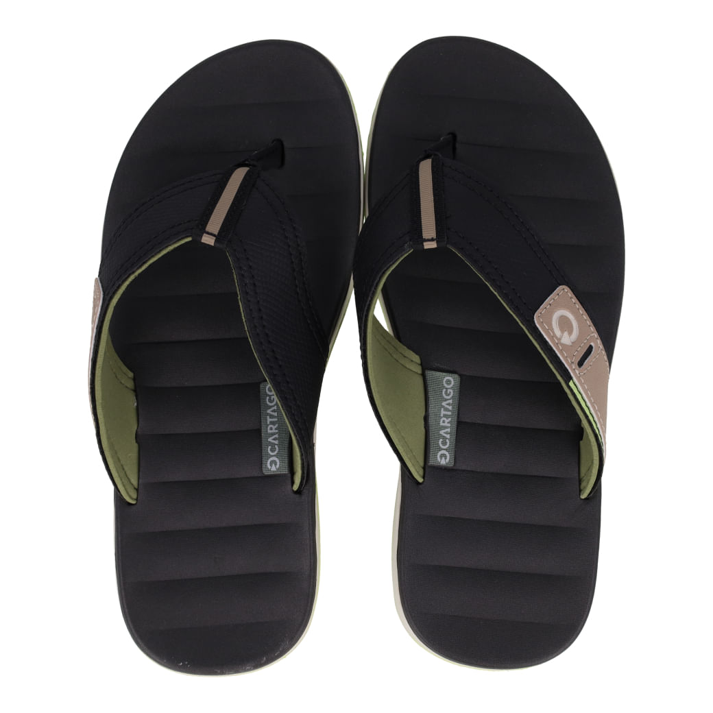 Chinelo Masculino Cartago Malaga Preto Borracha Paquetá