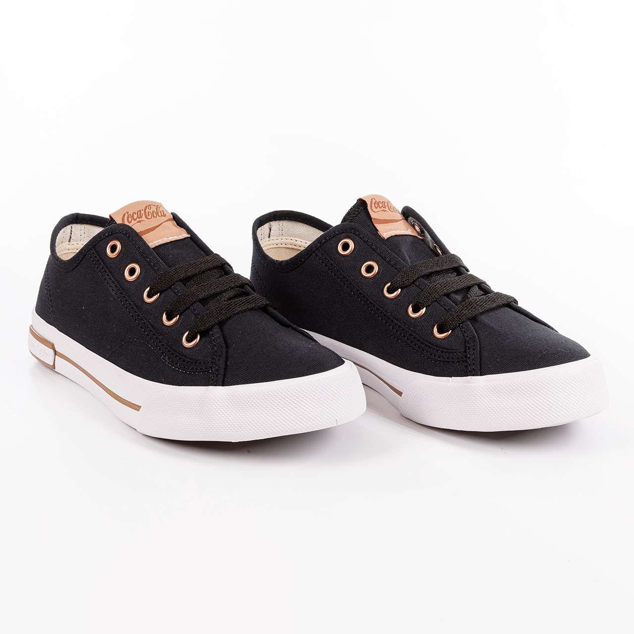 CALCADOS TENIS CASUAL FEMININO FEMININO PRETO/COBRE CHANDLER TOWN CC2453-PTO SINT-1741195604366