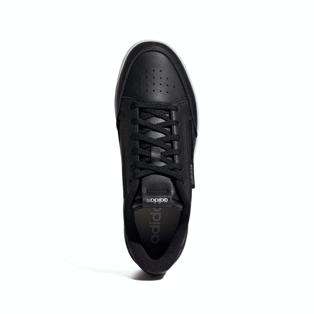 Tênis Adidas Aspyre Feminino Preto visto de cima mostrando detalhes e cadarço