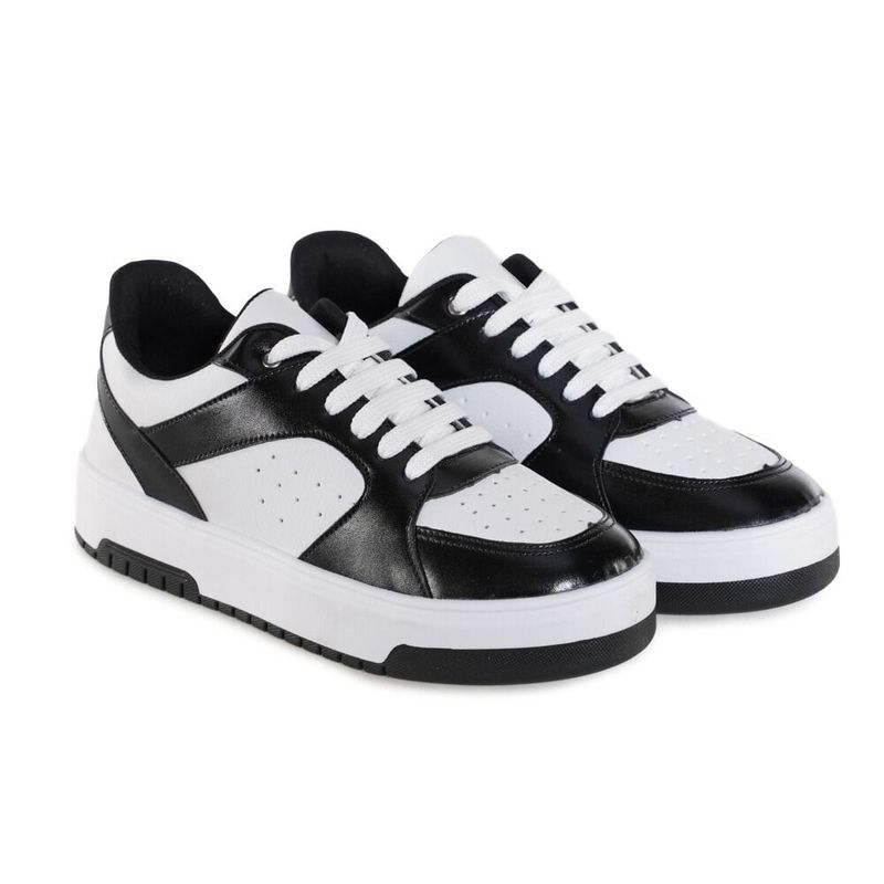 CALCADOS TENIS CASUAL FEMININO BRANCO/PRETO 029 70015-11 SINT-1741350579904