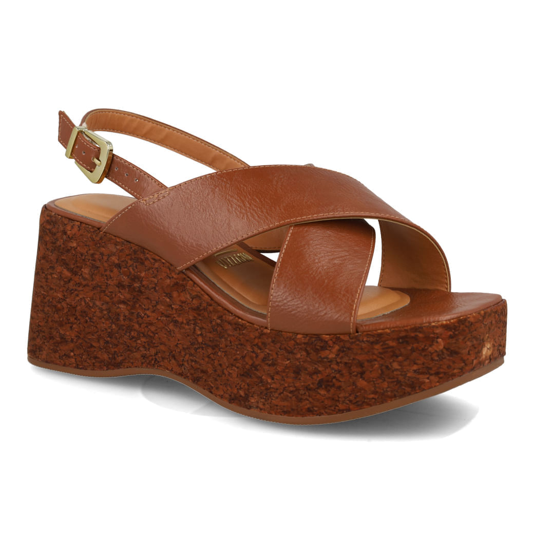 Sandália Vizzano Casual Plataforma Marrom Paquetá