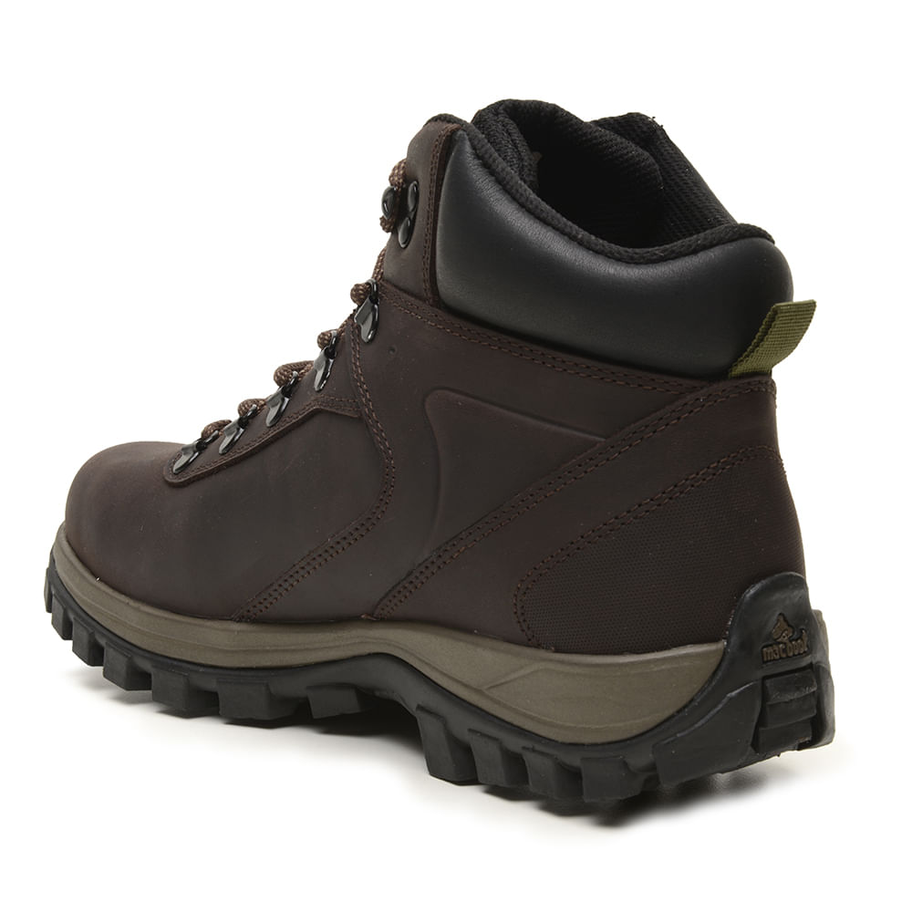 Bota Macboot Reseda Couro Masculino Café vista frontal para seção de ajuste