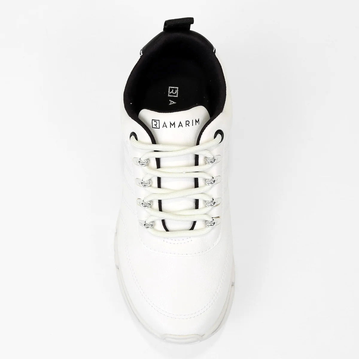 Tênis Casual Ramarim Chunky Feminino Branco e Preto Oscar