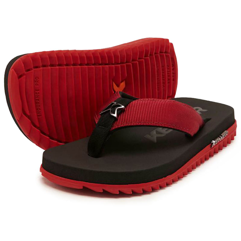 Chinelo Infantil Kenner Kivah Kids TKS Preto e Vermelho Oscar