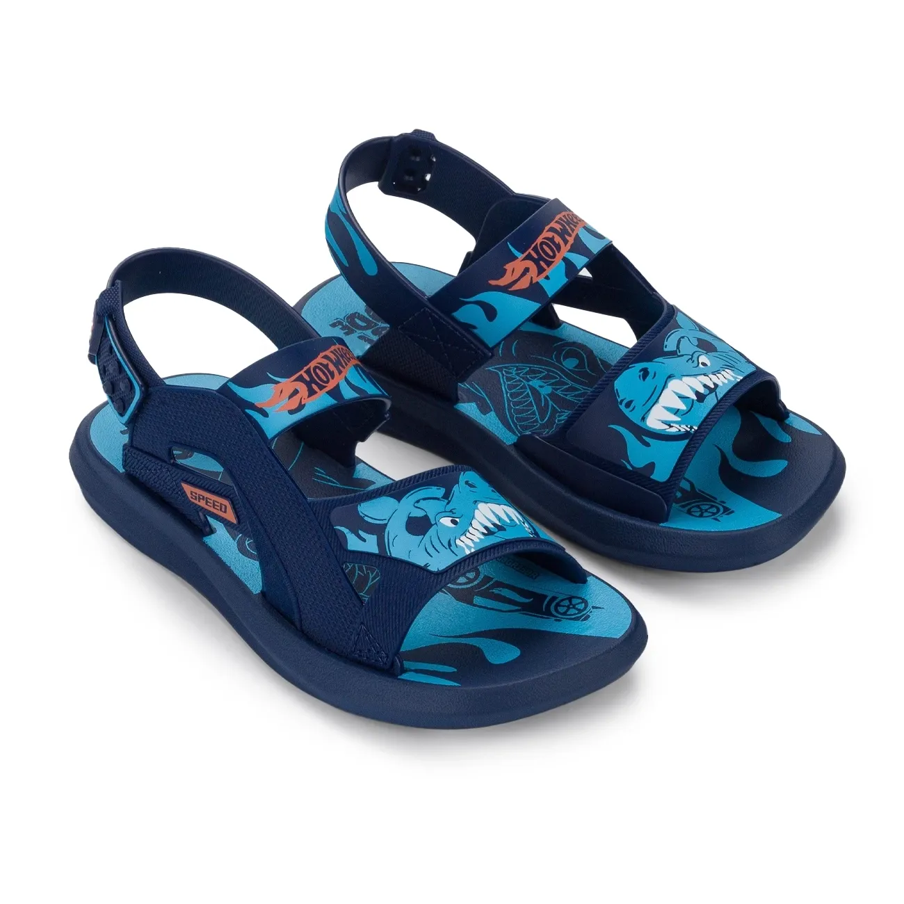 Grendene-Sandalia-23262-BR189-HOT-WHEELS-SHARK-AzulAzulLaranja-Plastico--4-