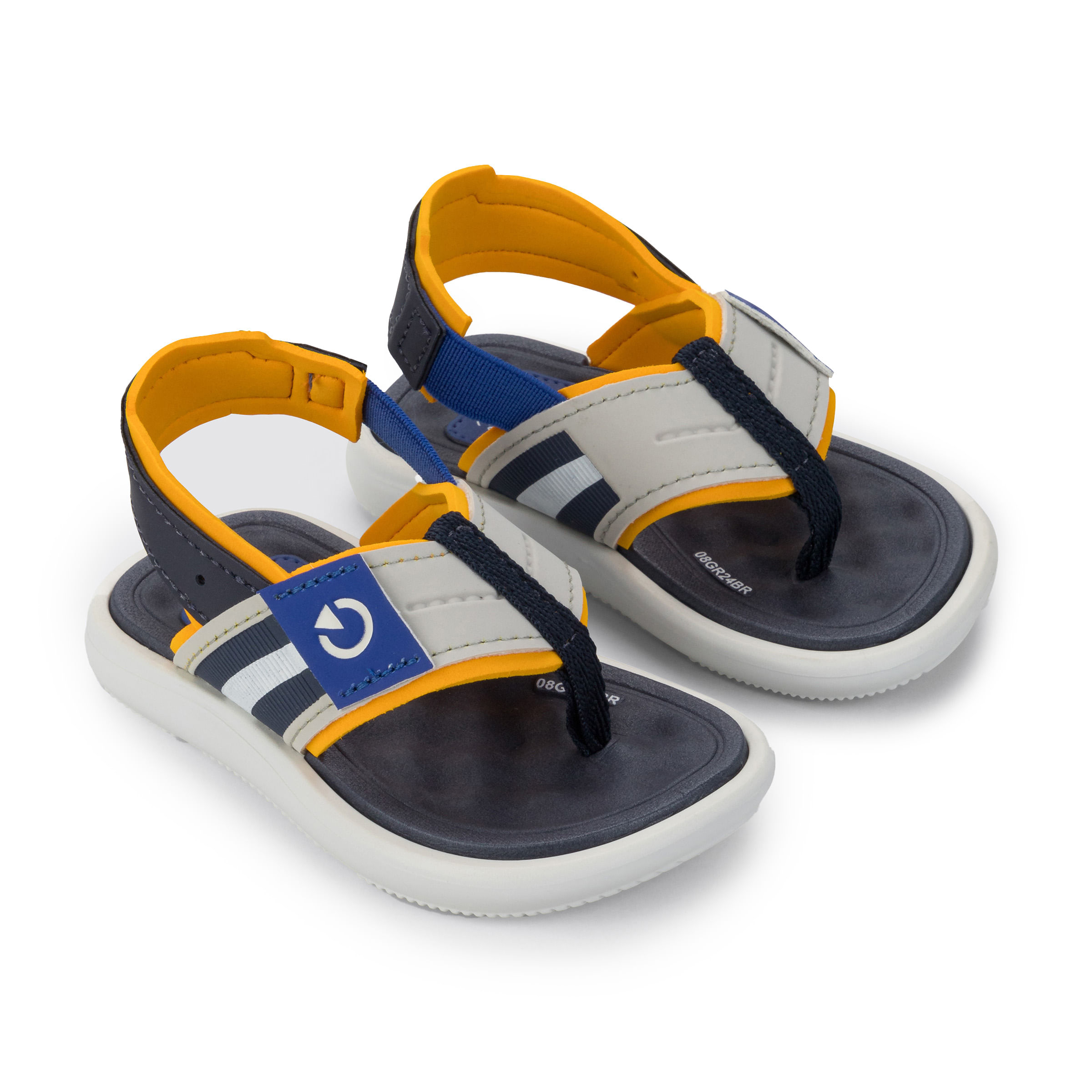 Grendene-Chinelo-CARTAGO-MINI-II-12234-BG549-BrancoCinzaLaranja-Borracha--3-