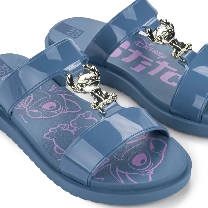 Chinelo Feminino Slide Zaxy Stitch Disney Azul | Oscar