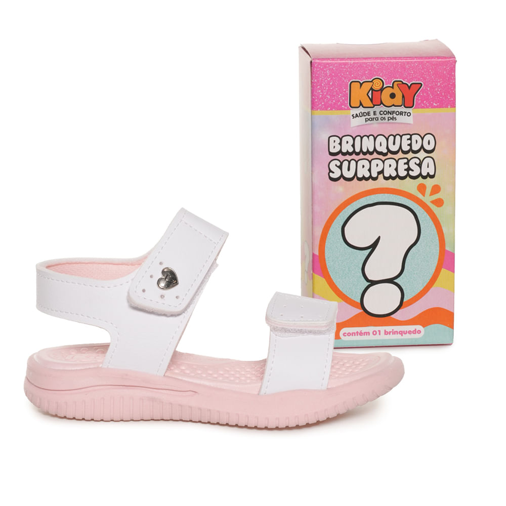 Sandália Papete Kidy Candy Surpresa Infantil Branca Paquetá