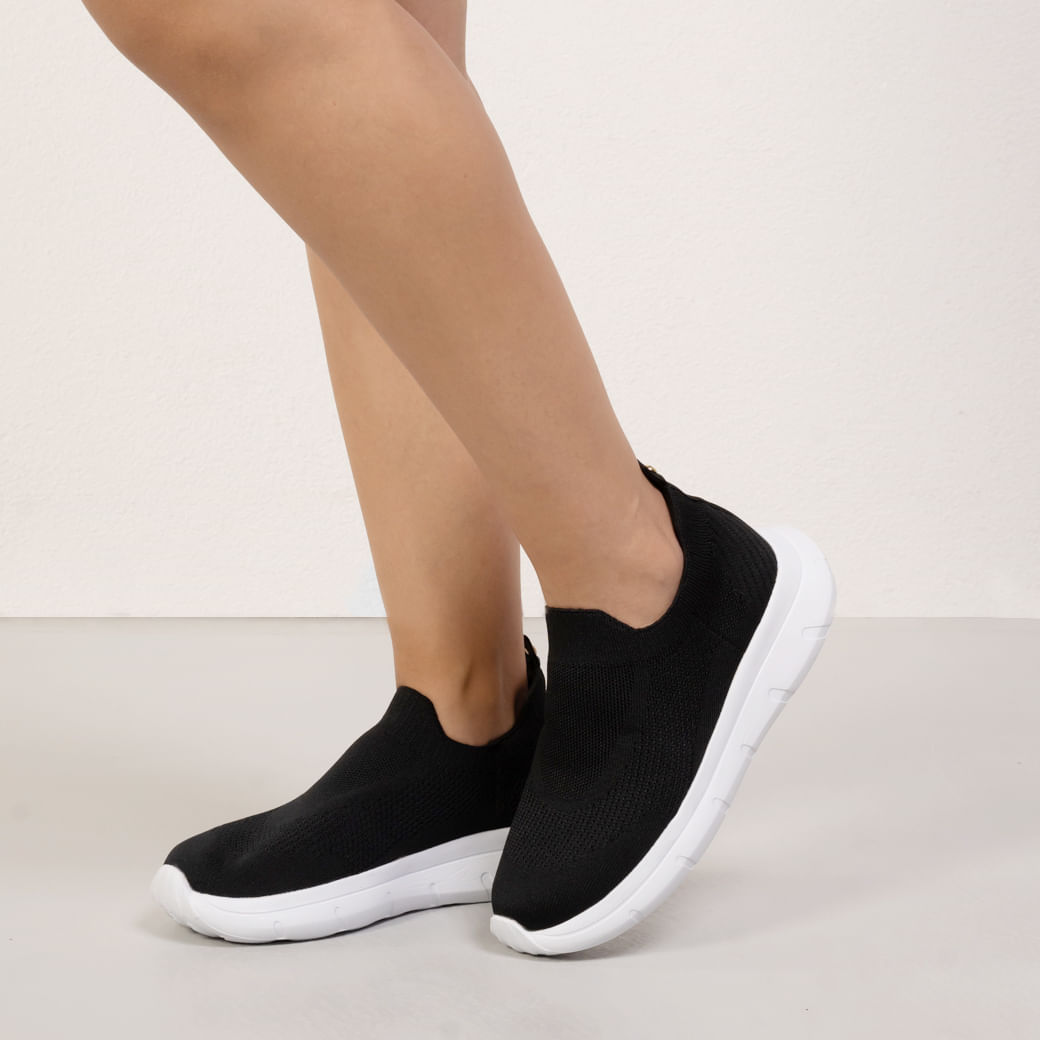 Malha Knit Tenis Bebece Malha Tênis Feminino Bebecê Slip On Malha