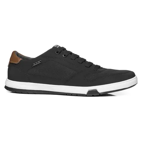 Tênis Casual Pegada Masculino Preto Couro