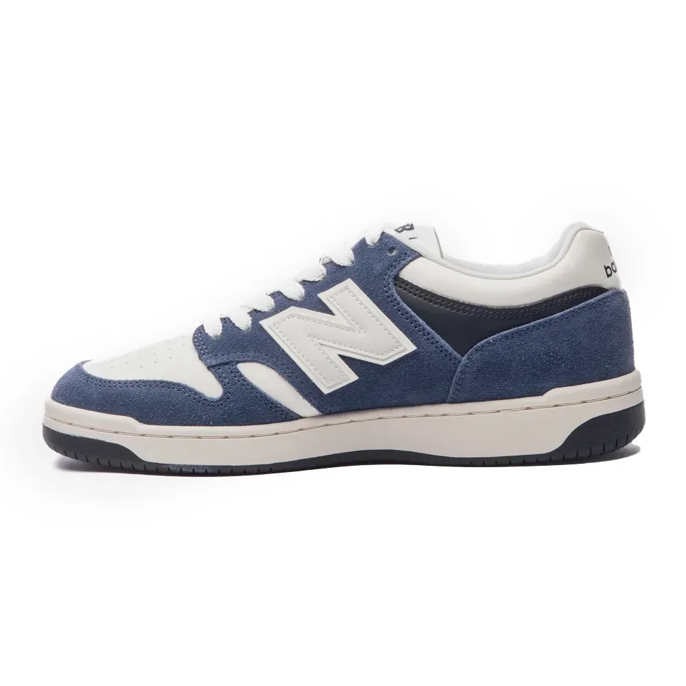 Tênis Casual New Balance NB 480 Couro Marinho Masculino Paquetá