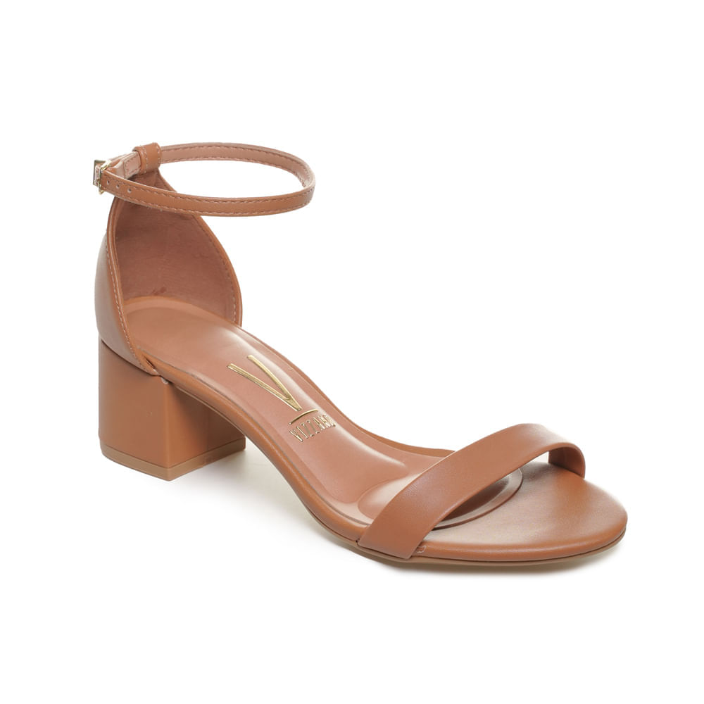 Salto Bloco Sandalia Vizzano Vinho Salto Grosso Formal Sapatos