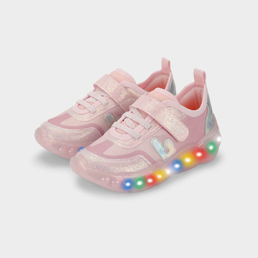 Tênis Infantil de Luz Bibi Roller Celebration Rosa Oscar