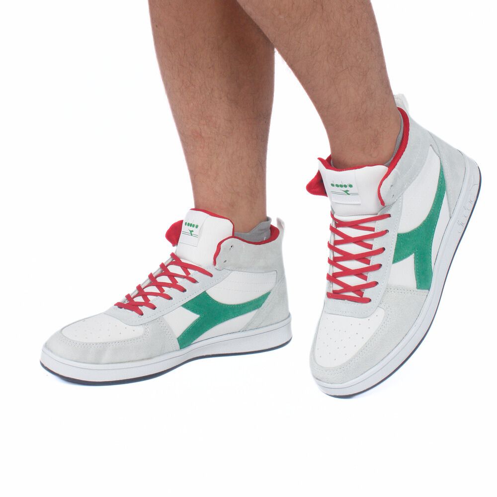 Tenis-Diadora-Hi-Playmaker-Branco-e-Verde-Unissex